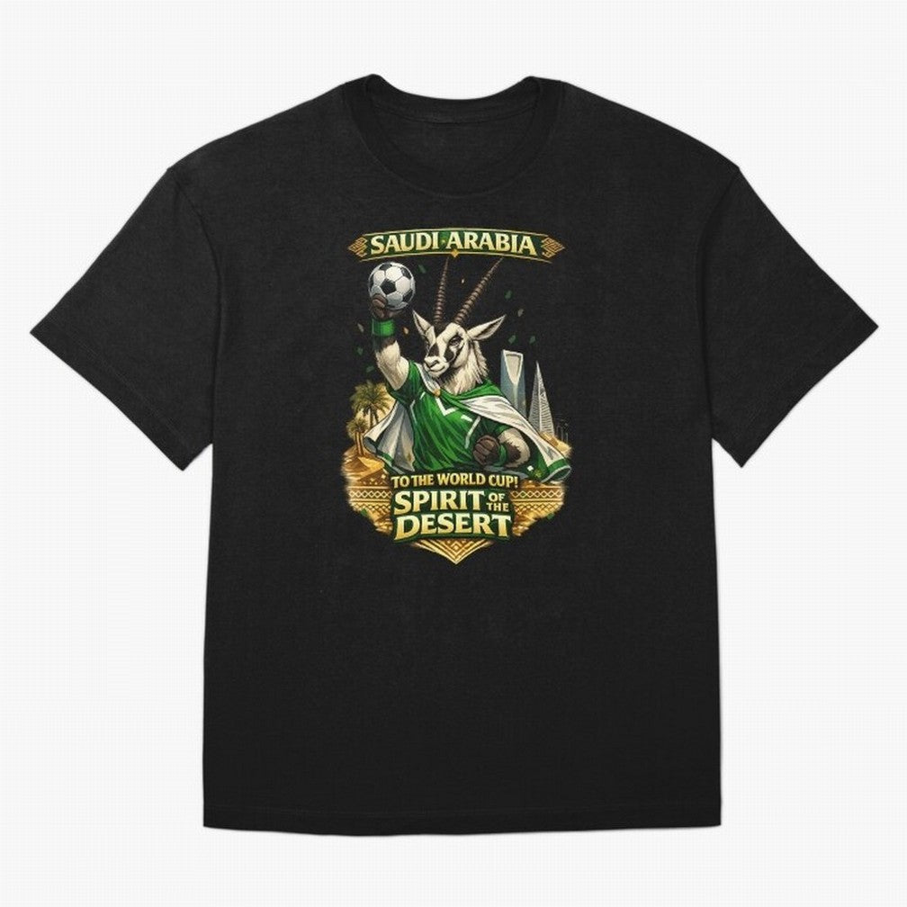Saudi Arabia World Cup Desert Spirit Oversized T-Shirt Feel the Heartbeat of FIFA World Cup 2026 for Fans of CR7 and England and Germany, Bringing Goal Celebration Energy, Supporter Heritage, Football Icons and Worldwide Tournament Joy; Created for