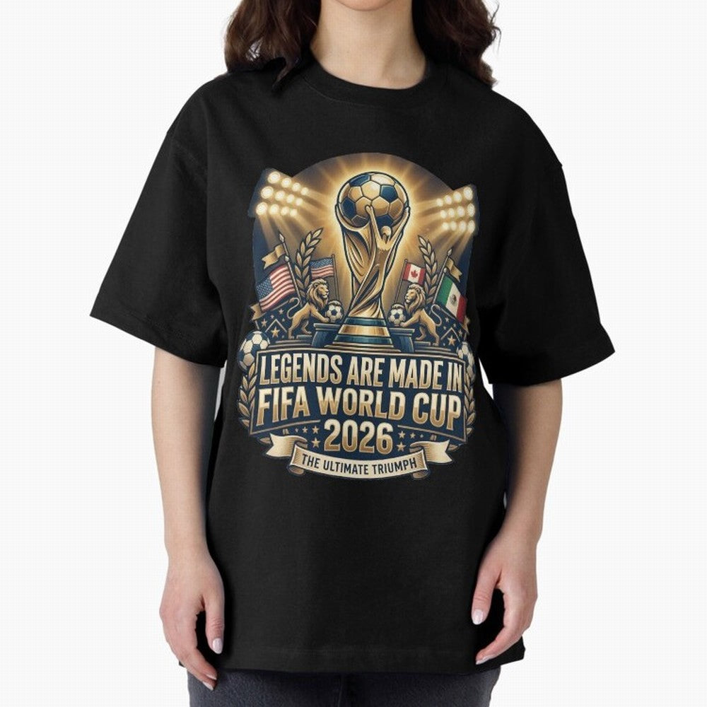 Legendary FIFA World Cup 2026 Football Quote Design For Passionate Soccer Fans Oversized T-Shirt Remember Match Day Hype around FIFA World Cup 2026 USA Canada Mexico, Neymar, Argentina, Game Day Rituals, Football Legends, Country Pride and the Road
