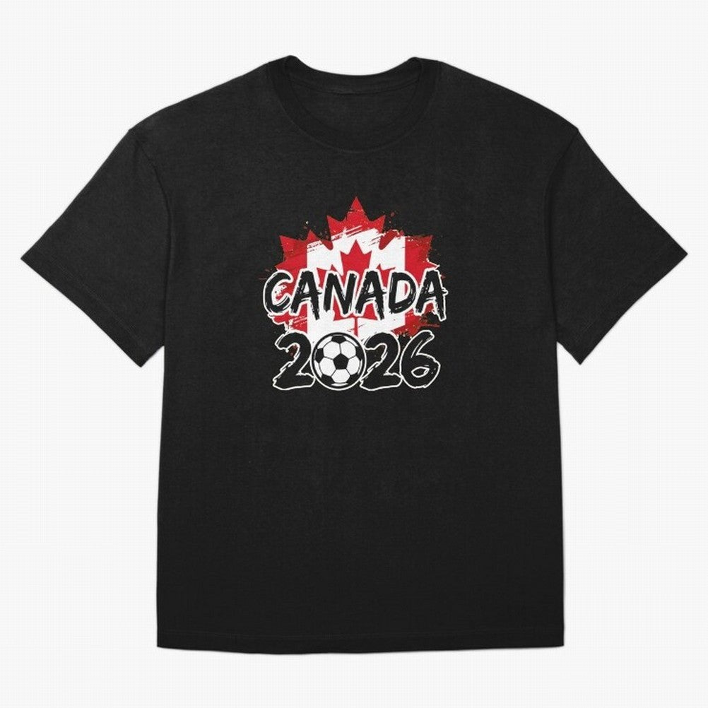 Canada World Cup 2026 Soccer Fan Game Day T-Shirt_86605883 Oversized T-Shirt Embrace Global Football Passion for FIFA World Cup 2026 Group Stage, with Messi, Brazil, Classic Soccer Heritage, Championship Pressure, Fan Loyalty and International