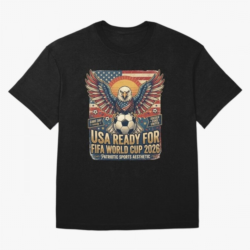 SA FIFA World Cup 2026 Soccer Pride Design For American Football Fans Oversized T-Shirt Celebrate the Stars of FIFA World Cup 2026 Group Stage Spirit, Filled with France, Neymar, Football Festival Excitement, Trophy Ambitions, Country Rivalries and