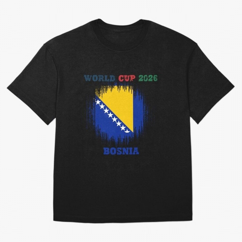 BOSNIA WORLD CUP 2026 Oversized T-Shirt Join Global Football Passion for FIFA World Cup 2026 USA Canada Mexico, with Mbappe, England, France and Netherlands, Football Passion, Legendary Performances, Festival Vibes and Supporter Community; Made for