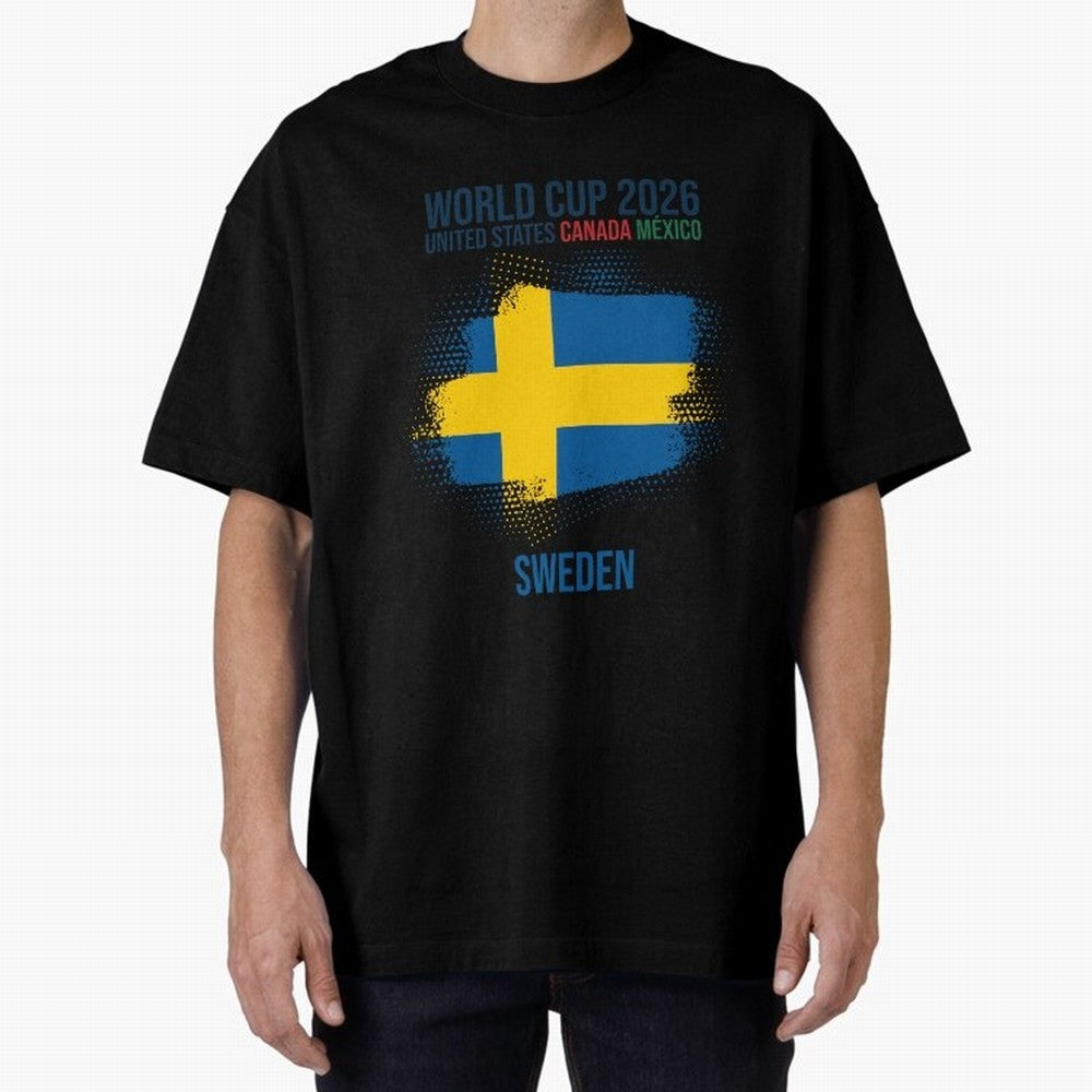 SWEDEN WORLD CUP 2026 Oversized T-Shirt Wear the Spirit of FIFA World Cup 2026 Highlighting CR7, England and Germany Energy, Global Supporter Spirit, Legendary Goals, National Colors and Tournament Celebration; Made for Collectors Who Enjoy Iconic