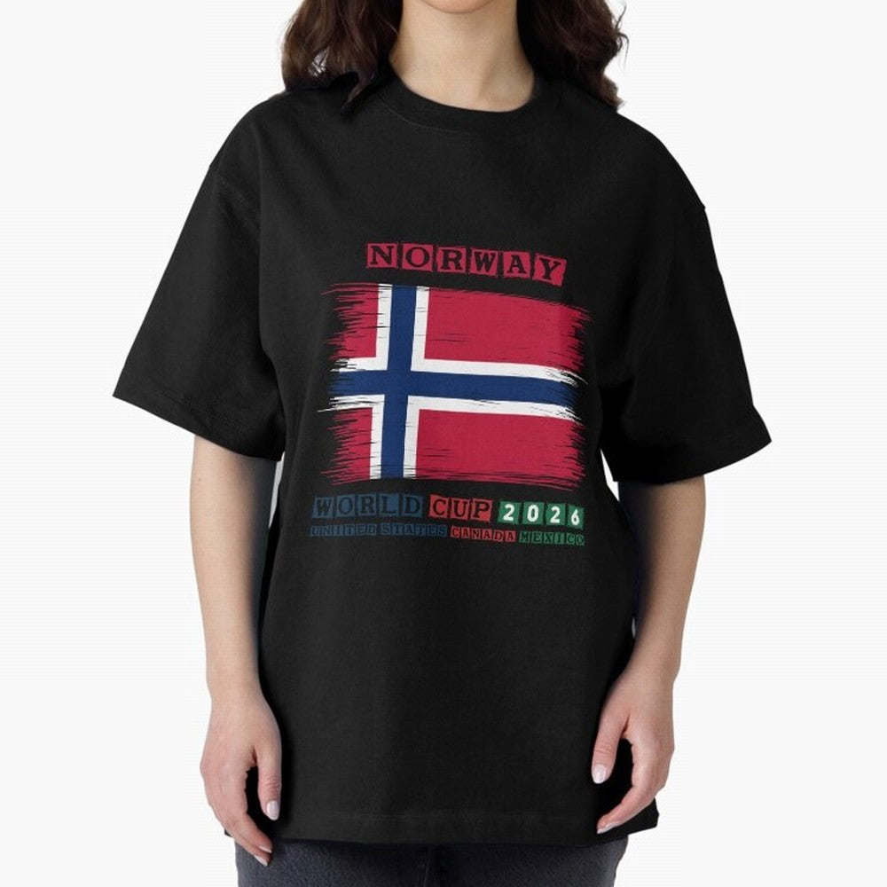 NORWAY WORLD CUP 2026 Oversized T-Shirt Follow the FIFA World Cup 2026 Journey through Cristiano Ronaldo, Haaland and CR7 Highlights, Portugal, Spain and Germany Pride, Football History, Final Match Energy, Crowd Noise and Once in a Lifetime
