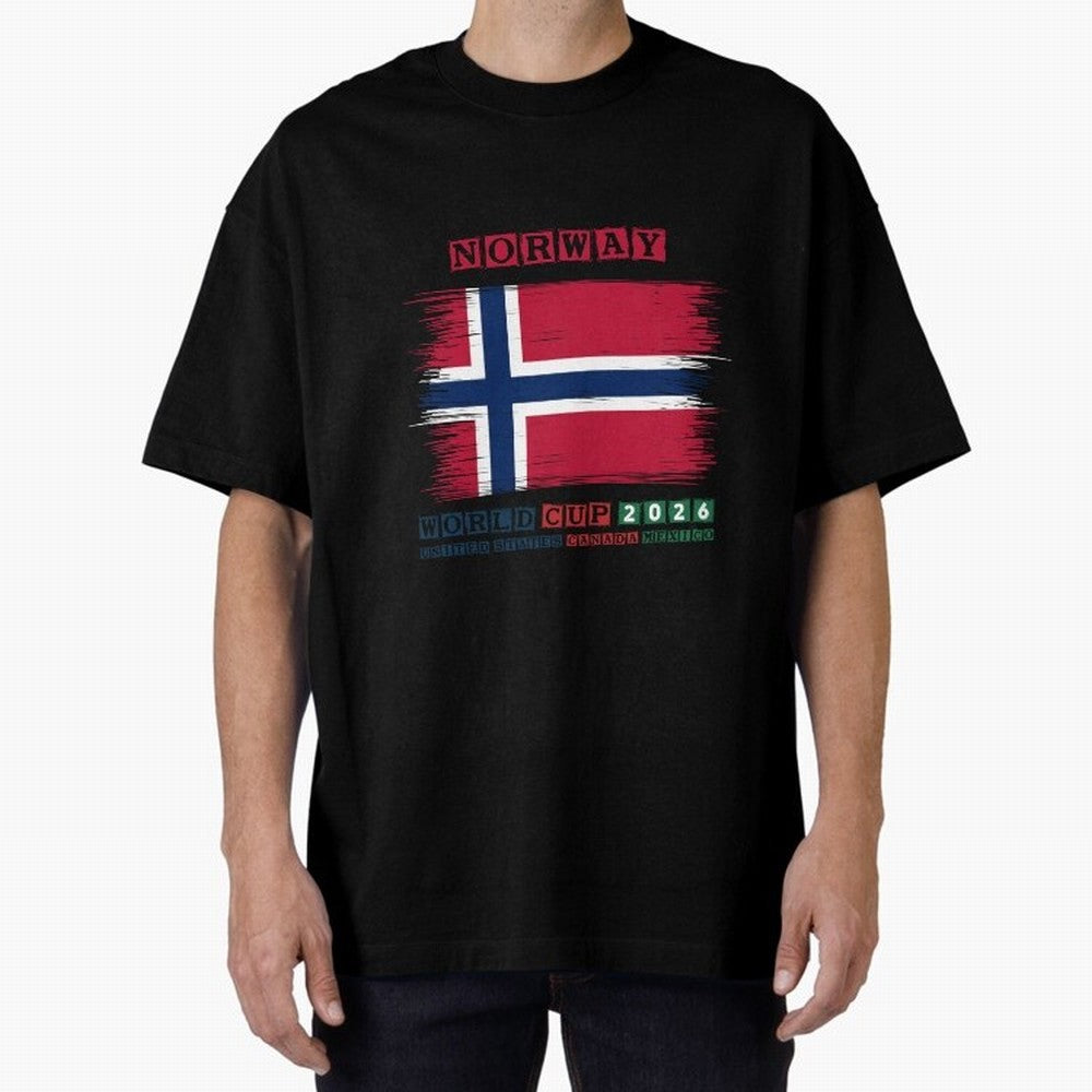 NORWAY WORLD CUP 2026 Oversized T-Shirt Follow the FIFA World Cup 2026 Journey through Cristiano Ronaldo, Haaland and CR7 Highlights, Portugal, Spain and Germany Pride, Football History, Final Match Energy, Crowd Noise and Once in a Lifetime