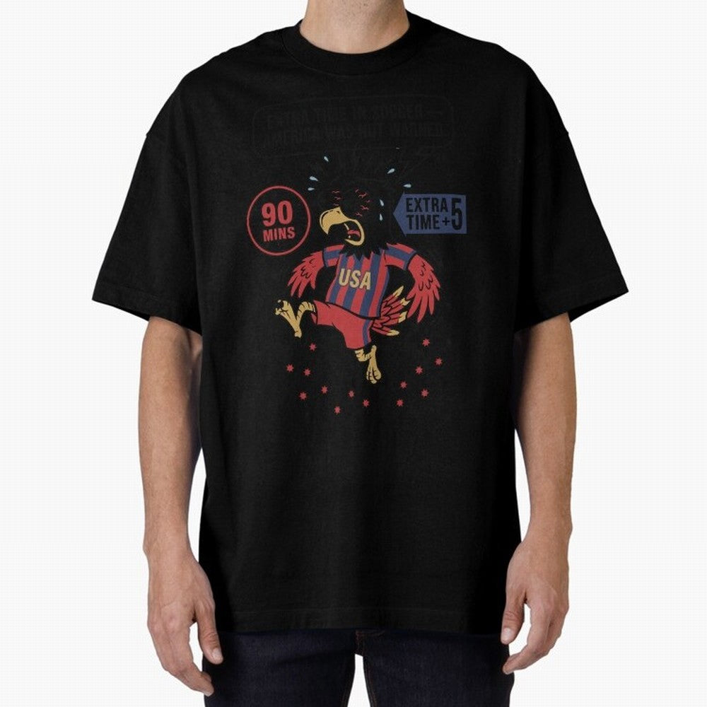 Extra Time ¡ª America Was Not Warned V1 Oversized T-Shirt Honor the Football Icons of FIFA World Cup 2026 USA Canada Mexico Driven by Mbappe and Neymar, Netherlands Energy, Soccer Culture, Superstar Moments, National Team Dreams and Competitive