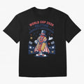 World Cup 2026 Halftime ¡ª America's Contribution V2 Oversized T-Shirt Refresh the FIFA World Cup 2026 USA Canada Mexico Journey through Neymar Highlights, Argentina and Brazil Pride, Global Supporter Spirit, Legendary Goals, National Colors and