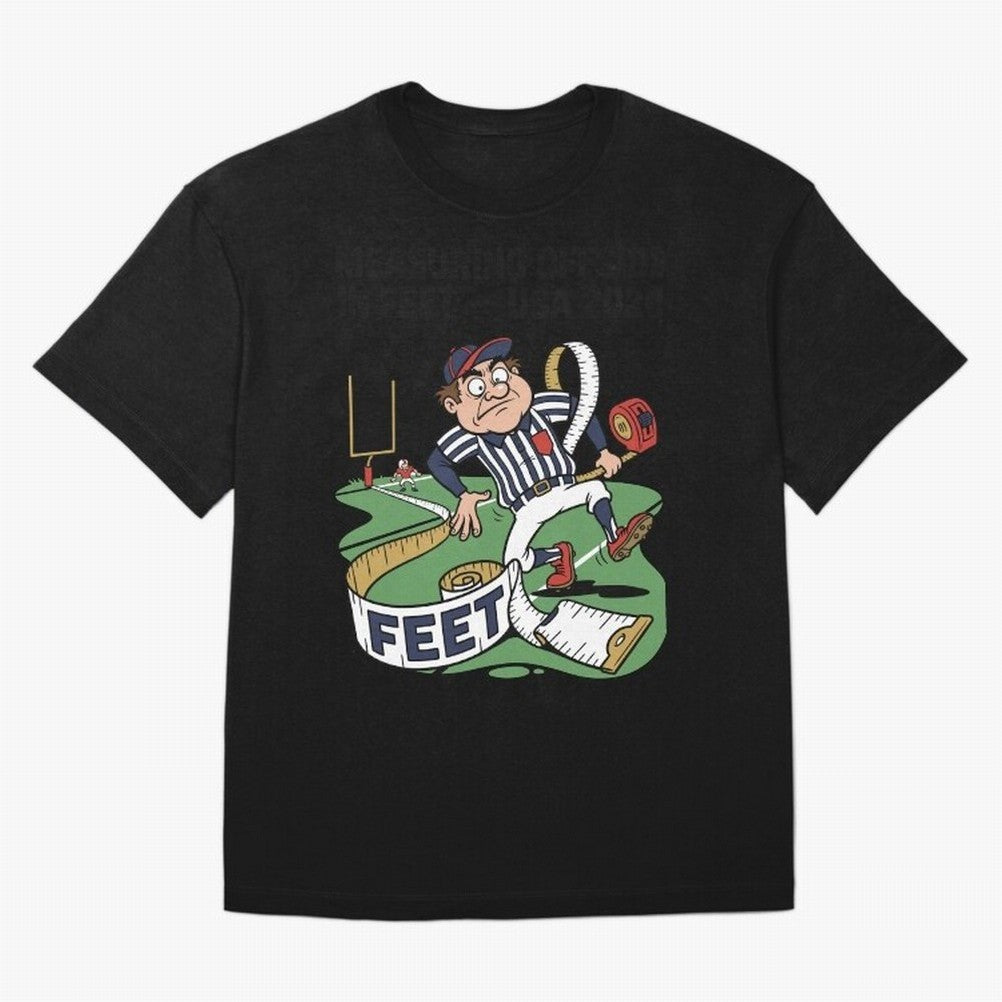 Measuring Offside in Feet ¡ª USA 2026 V2 Oversized T-Shirt Feel the Roar of the FIFA World Cup 2026 USA Canada Mexico Journey through Cristiano Ronaldo, Haaland and CR7 Highlights, Netherlands Pride, Champion Mindset, Group Stage Buzz, Knockout