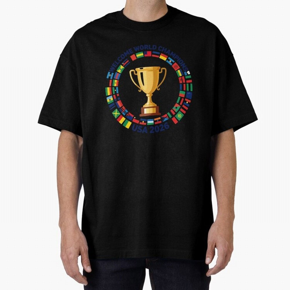 World Cup 2026 Celebration T-Shirt | USA Canada Mexico Soccer Fan Tee Oversized T-Shirt Cheer for Match Day Hype around FIFA World Cup 2026, CR7, Argentina and Brazil, Supporter Pride, Iconic Celebrations, Legendary Names and Global Match Day