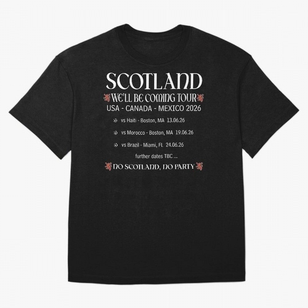 Scotland We'll be Coming Tour Oversized T-Shirt Refresh the FIFA World Cup 2026 Group Stage Journey through Neymar, Haaland and Cristiano Ronaldo Highlights, Argentina, France and Brazil Pride, Match Day Excitement, Supporter Culture, Golden Goals