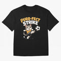 Purr-fect Strike Oversized T-Shirt Make Game Day About Match Day Hype around FIFA World Cup 2026 USA Canada Mexico, Cristiano Ronaldo, Spain and Netherlands, Football History, Final Match Energy, Crowd Noise and Once in a Lifetime Moments; Made for
