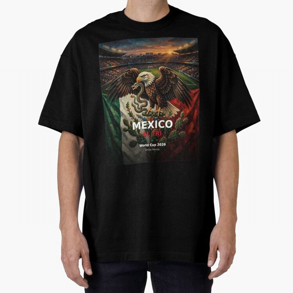 Mexico El Tri - World Cup 2026 Soccer Fan Tee Oversized T-Shirt Keep the Match Day Mood of FIFA World Cup 2026 Group Stage Spirit, Capturing Germany, Cristiano Ronaldo, Global Supporter Spirit, Legendary Goals, National Colors and Tournament