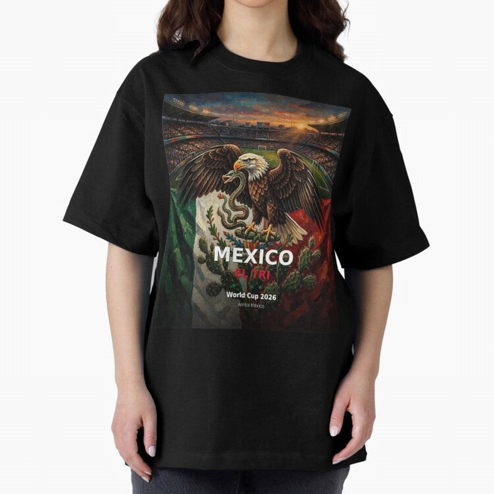 Mexico El Tri - World Cup 2026 Soccer Fan Tee Oversized T-Shirt Keep the Match Day Mood of FIFA World Cup 2026 Group Stage Spirit, Capturing Germany, Cristiano Ronaldo, Global Supporter Spirit, Legendary Goals, National Colors and Tournament
