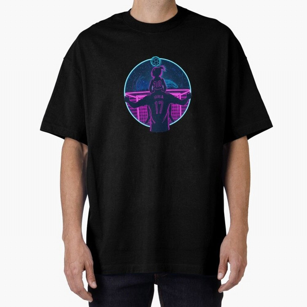Retro Soccer Fatherhood Art Oversized T-Shirt Represent Fans Who Live for FIFA World Cup 2026 USA Canada Mexico with Haaland and Mbappe, France Energy, Champion Mindset, Group Stage Buzz, Knockout Tension and Passionate Fan Culture; Perfect for