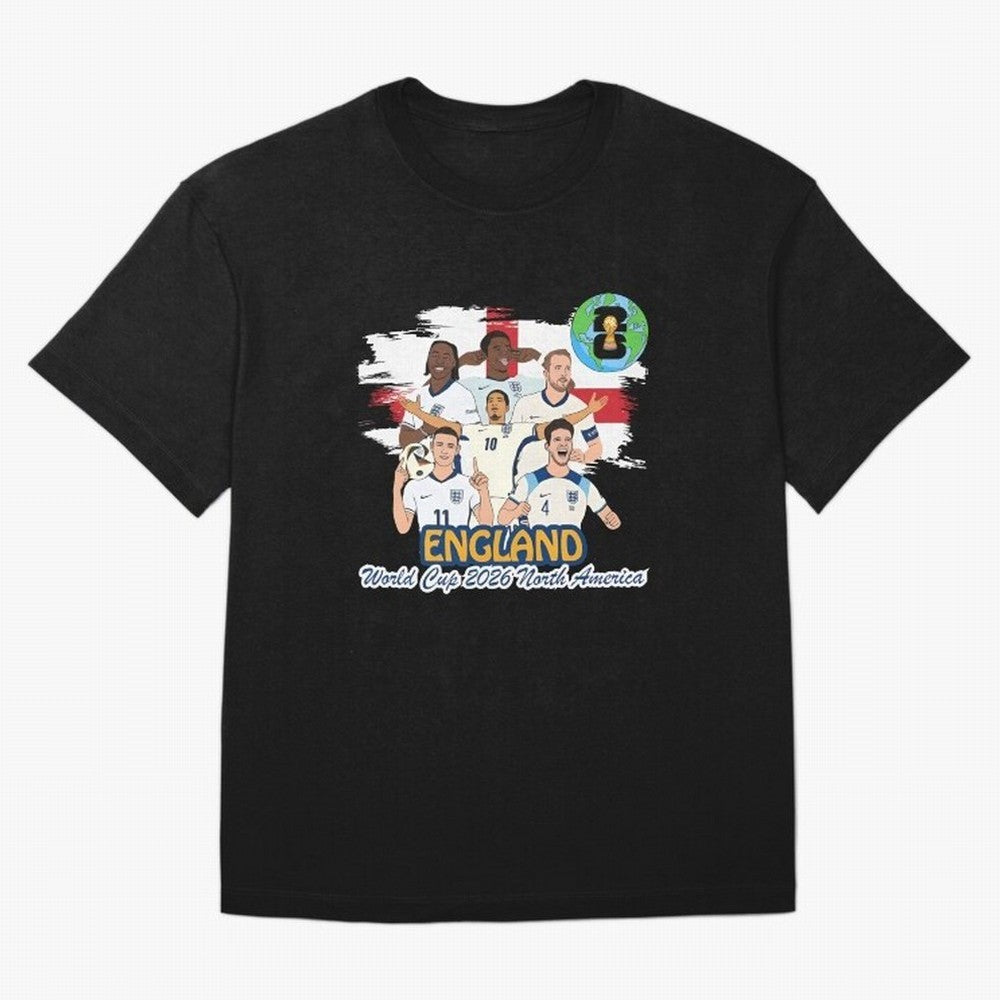 England Soccer Stars World Cup 2026 North America Oversized T-Shirt Make Memories around FIFA World Cup 2026 Group Stage Inspired by Neymar, Haaland and Cristiano Ronaldo, England, France and Netherlands Energy, Supporter Pride, Iconic