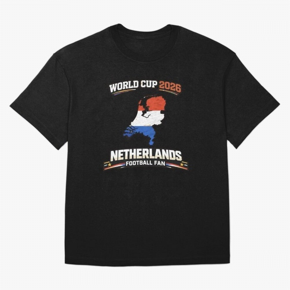 Netherlands Football Fan World Cup 2026 - Dutch Map Vintage Art Oversized T-Shirt Carry the Colors and Pride of Match Day Hype around FIFA World Cup 2026 USA Canada Mexico, Messi and Cristiano Ronaldo, Brazil, Champion Mindset, Group Stage Buzz,