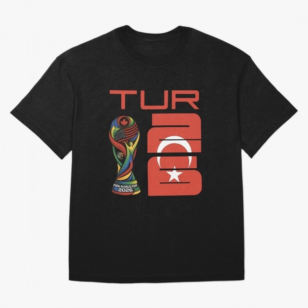 Turkey Football World Cup 2026 Fan Design Oversized T-Shirt Carry the Colors and Pride of FIFA World Cup 2026 Group Stage Featuring Neymar, Argentina, France and Brazil Energy, Football Passion, Legendary Performances, Festival Vibes and Supporter