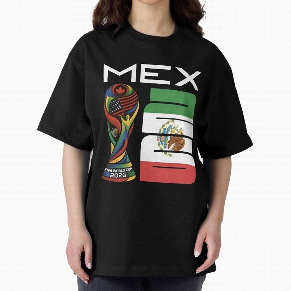 Mexico World Cup 2026 Host City Football Design Oversized T-Shirt Celebrate the Stars of Global Football Passion for FIFA World Cup 2026, Centered on Neymar, England, Sports Nostalgia, International Competition, Famous Players and Unforgettable