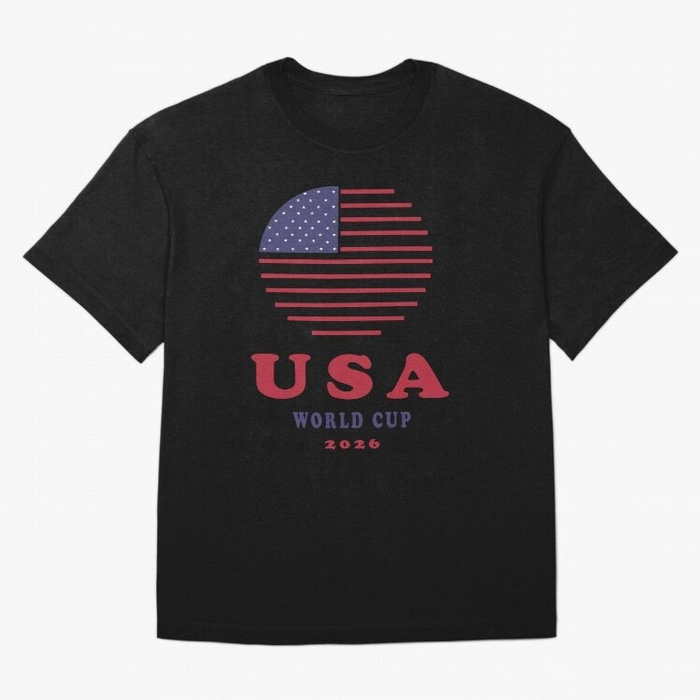 USA World Cup 2026 Soccer Fan Shirt | American Flag Football Retro Patriotic Design Oversized T-Shirt Honor Football Greatness during FIFA World Cup 2026 for Fans of Messi, Neymar and Mbappe and Netherlands, Bringing Classic Soccer Heritage,