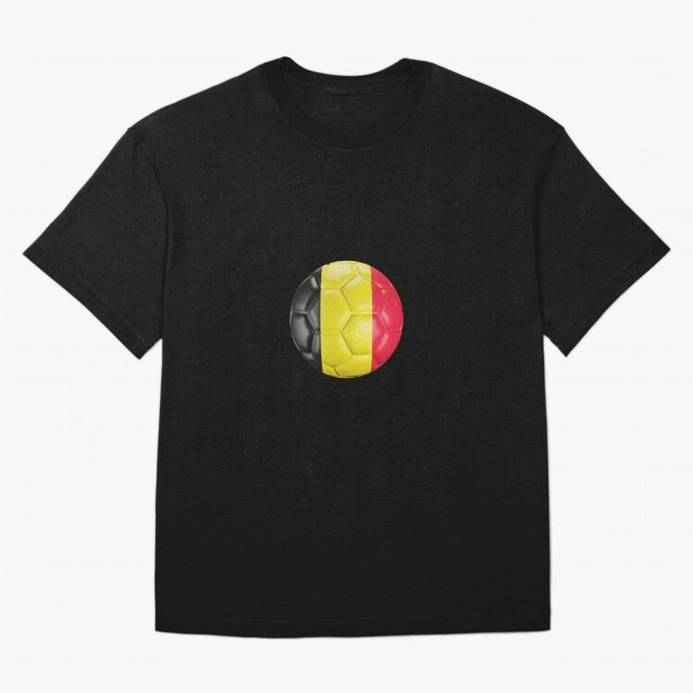 Belgium Football Ball Oversized T-Shirt Spotlight Match Day Hype around FIFA World Cup 2026 Group Stage, CR7 and Messi, Netherlands, Fan Favorite Moments, National Team Passion, Big Match Drama and Soccer History; Great for Supporters Who Love