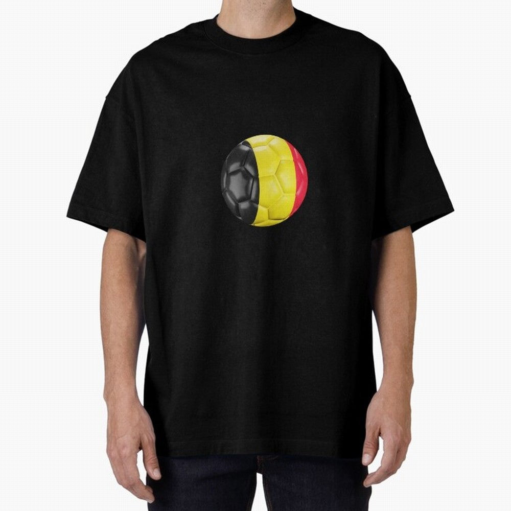 Belgium Football Oversized T-Shirt Make Game Day About Global Football Passion for FIFA World Cup 2026 USA Canada Mexico, Celebrating Neymar, England, France and Netherlands, Champion Mindset, Group Stage Buzz, Knockout Tension and Passionate Fan