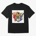World Football Mascots ¨C Ultimate Soccer Fan Cartoon Design Oversized T-Shirt Bring Bold Fan Energy to the FIFA World Cup 2026 Journey through Messi, CR7 and Mbappe Highlights, France Pride, Football History, Final Match Energy, Crowd Noise and