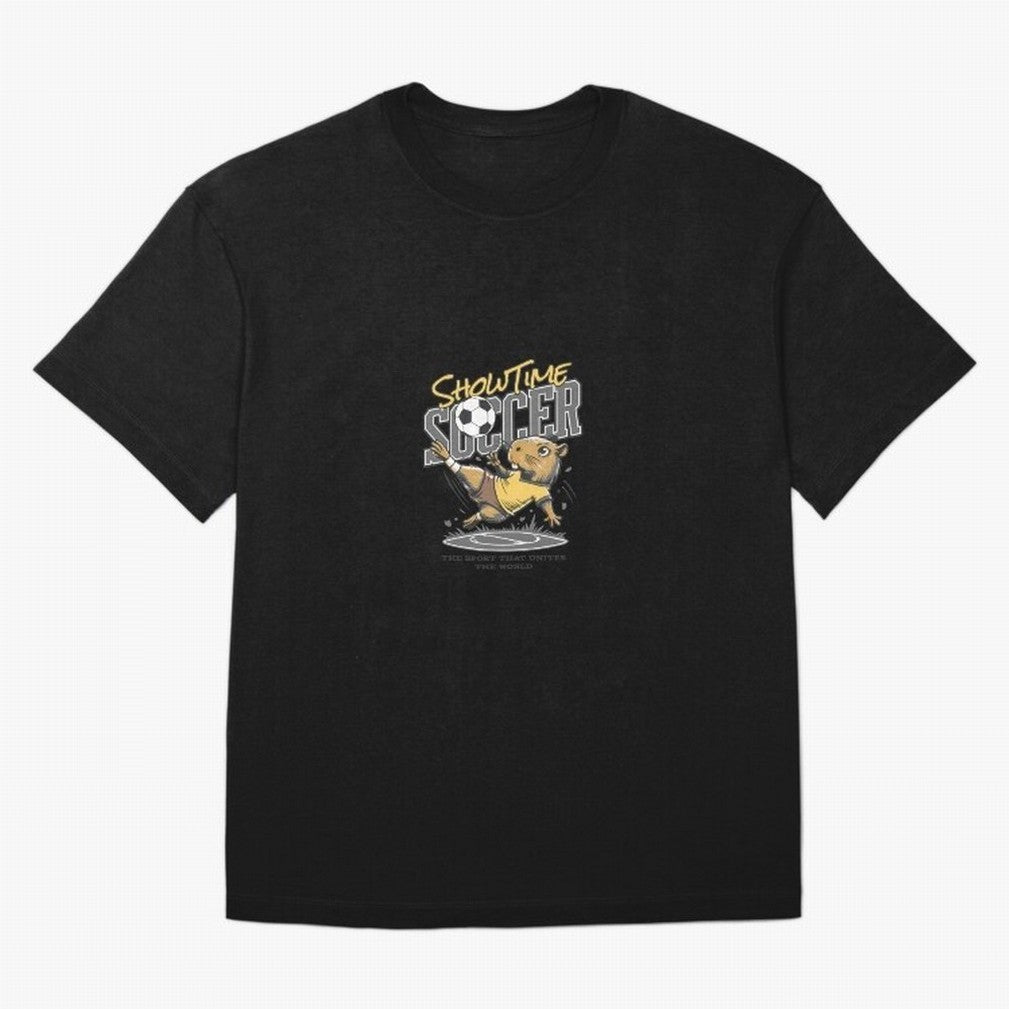 Capybara Playing Soccer Football Gray Vibes Oversized T-Shirt Turn Football Passion into FIFA World Cup 2026 Group Stage Spirit, Filled with Spain, Messi, Champion Mindset, Group Stage Buzz, Knockout Tension and Passionate Fan Culture; Built for