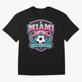 Miami 2026 Host City Emblem Soccer Football Events Oversized T-Shirt Support the Legends of Global Football Passion for FIFA World Cup 2026, Centered on Messi, England, Global Supporter Spirit, Legendary Goals, National Colors and Tournament