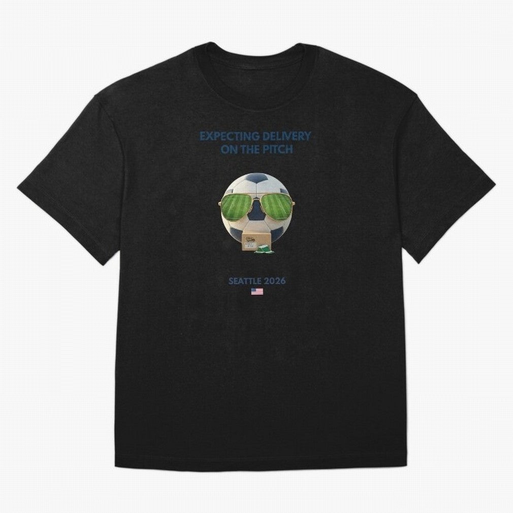 WC26 Hosting City: Seattle | Fun and Smart Soccer Fan Gear Oversized T-Shirt Support Iconic Players in Match Day Hype around FIFA World Cup 2026, Haaland, Portugal, Football Festival Excitement, Trophy Ambitions, Country Rivalries and Star Player