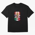 Three Nations Host Trophy Vertical Oversized T-Shirt Join the Countdown to Global Football Passion for FIFA World Cup 2026 USA Canada Mexico, Highlighting Cristiano Ronaldo, Haaland and CR7, England and Germany, Worldwide Fan Energy, Dramatic