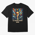 2026 World Cup The United World - Modern Geometric Art Oversized T-Shirt Celebrate the Road through FIFA World Cup 2026 USA Canada Mexico Made for Neymar, Argentina Energy, Goal Celebration Energy, Supporter Heritage, Football Icons and Worldwide