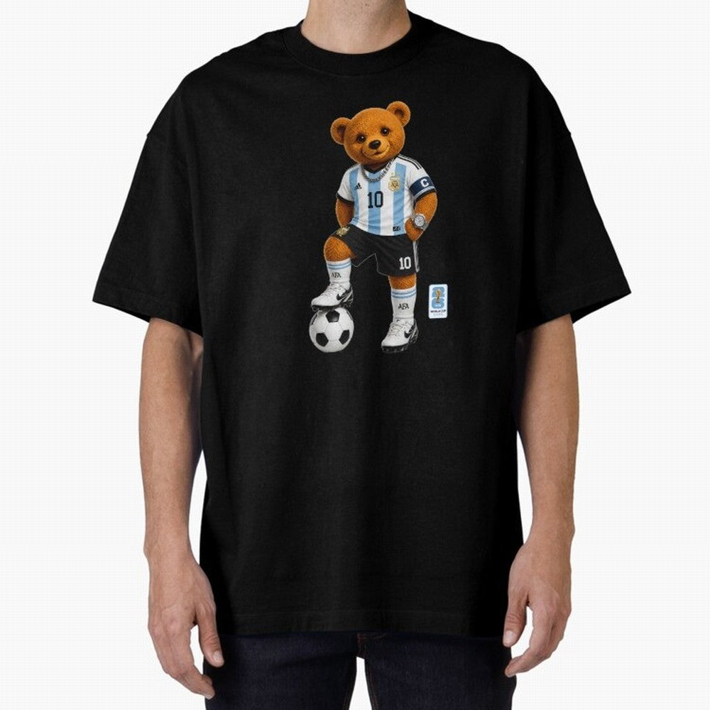 Argentina Soccer Bear World Cup Teddy Bear Oversized T-Shirt Bring a Champion Mindset to Match Day Hype around FIFA World Cup 2026 USA Canada Mexico, CR7 and Messi, Germany, Football History, Final Match Energy, Crowd Noise and Once in a Lifetime