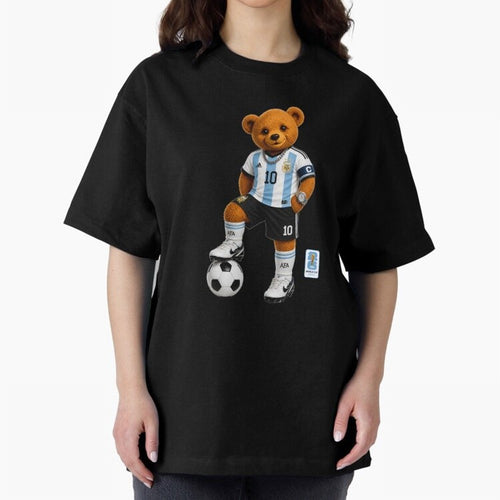 Argentina Soccer Bear World Cup Teddy Bear Oversized T-Shirt Bring a Champion Mindset to Match Day Hype around FIFA World Cup 2026 USA Canada Mexico, CR7 and Messi, Germany, Football History, Final Match Energy, Crowd Noise and Once in a Lifetime