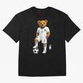 England Soccer Bear World Cup Teddy Bear Oversized T-Shirt Bring Retro Soccer Energy to Match Day Hype around FIFA World Cup 2026 Group Stage, Haaland and Mbappe, Argentina, France and Brazil, Championship Spirit, Famous Goals, Roaring Crowds and