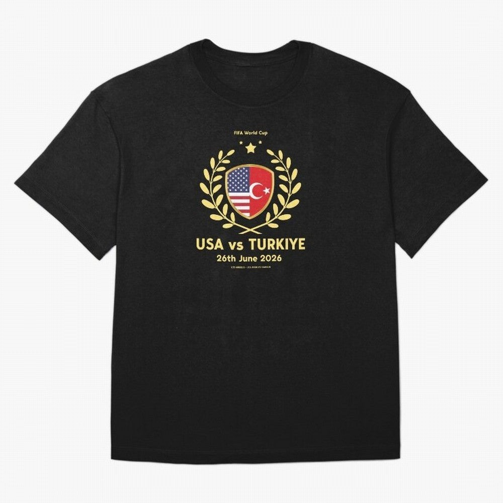 Copy of FIFA World Cup - USA v Turkiye Oversized T-Shirt Stand Out with Spirit from Global Football Passion for FIFA World Cup 2026 Group Stage, Capturing Neymar, Haaland and Cristiano Ronaldo, Argentina, France and Brazil, Champion Mindset, Group