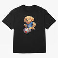 Golden Retriever Soccer Champ - World Cup 2026 Spirit Oversized T-Shirt Celebrate Rivalries and Pride in FIFA World Cup 2026 for Fans of Cristiano Ronaldo and England, France and Netherlands, Bringing Championship Spirit, Famous Goals, Roaring
