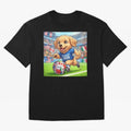 Golden Retriever Soccer Champ - World Cup 2026 Spirit Oversized T-Shirt Show Your Tournament Heart for Match Day Hype around FIFA World Cup 2026, CR7 and Messi, Brazil, Portugal and Argentina, Retro Football Energy, Iconic Rivalries, Trophy Chase