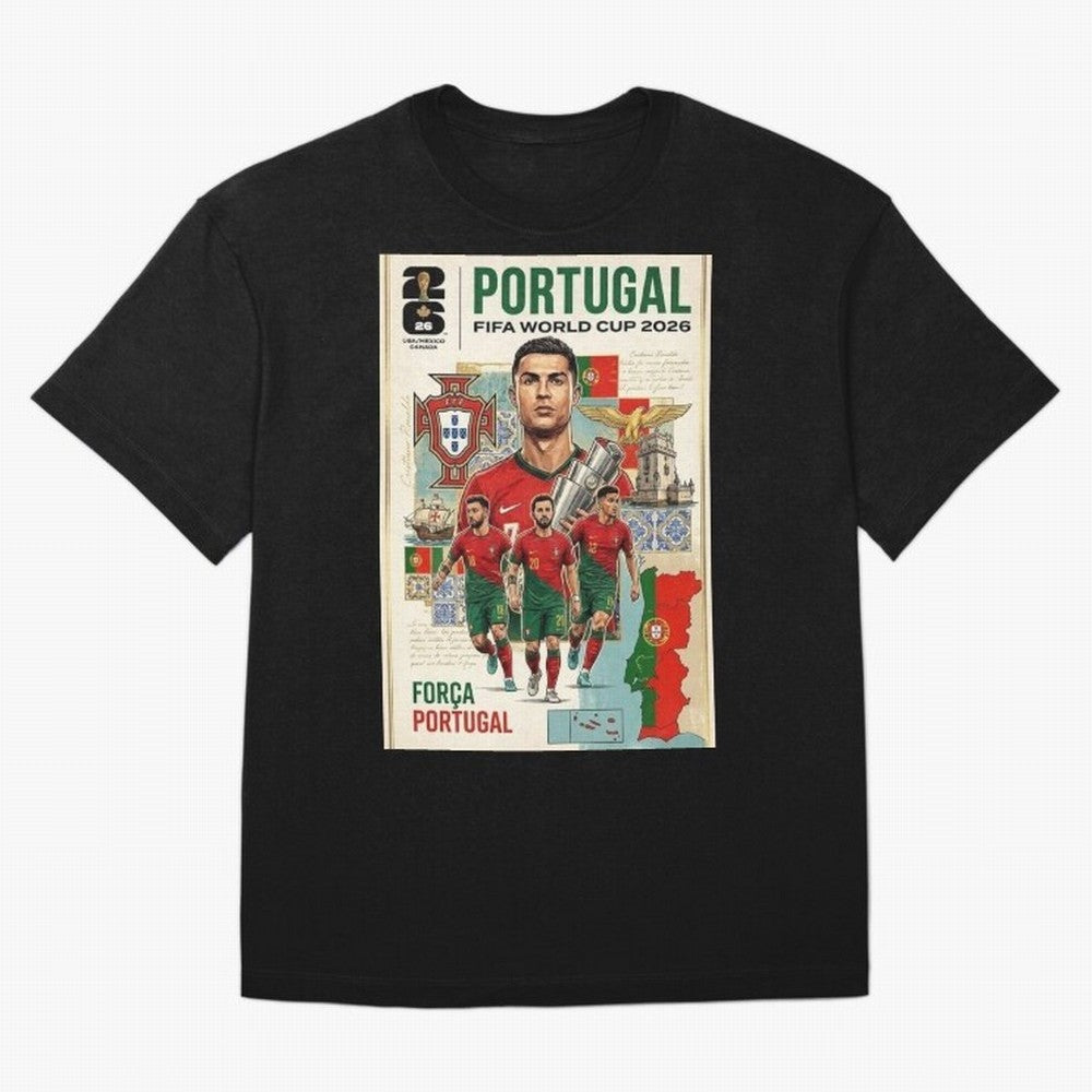 Portugal 2026 ¨C In Search of Glory Oversized T-Shirt Celebrate the Biggest Stage of FIFA World Cup 2026 Group Stage for Fans of Messi and England and Germany, Bringing Supporter Pride, Iconic Celebrations, Legendary Names and Global Match Day