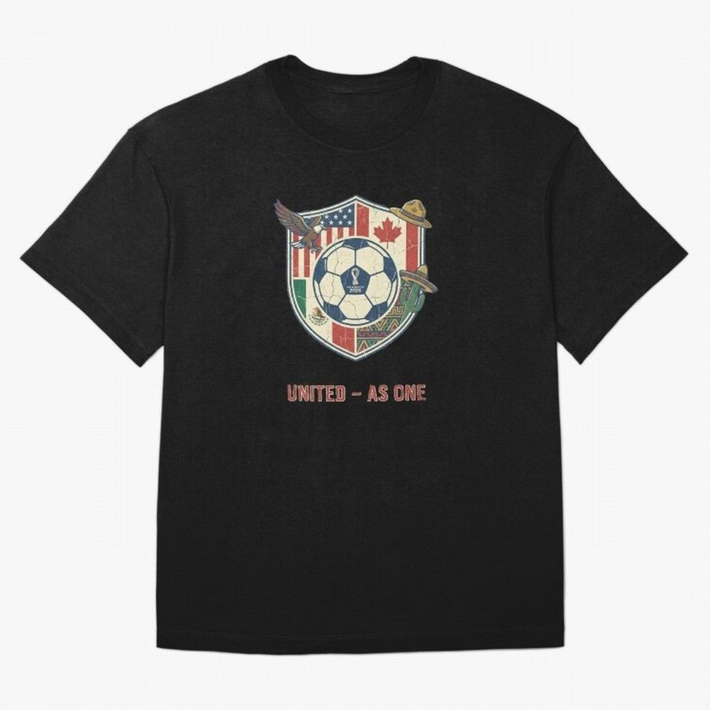 North America United Soccer 2026 Vintage Crest Oversized T-Shirt Make Game Day About FIFA World Cup 2026 Group Stage Connected to CR7 and Messi, Spain and Netherlands Energy, Football Passion, Legendary Performances, Festival Vibes and Supporter