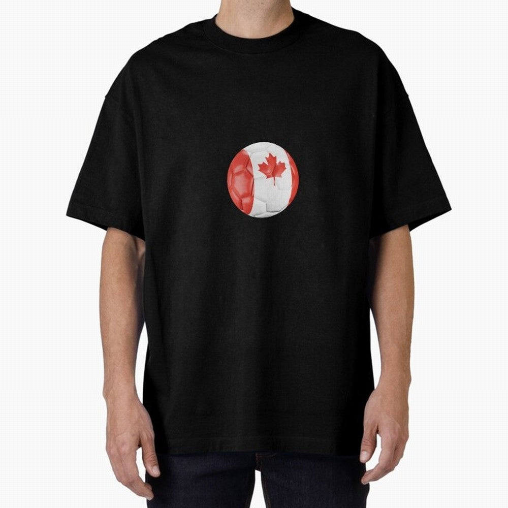 Canada Oversized T-Shirt Show Fan Pride Across the FIFA World Cup 2026 USA Canada Mexico Journey through Messi and Cristiano Ronaldo Highlights, Spain Pride, Stadium Memories, Football Loyalty, International Chants and Championship Tradition; Great