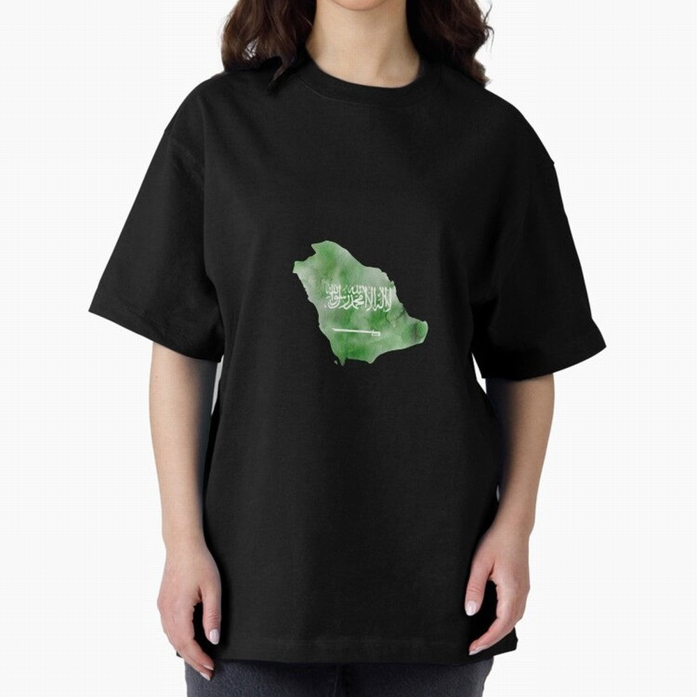 Saudi Arabia Oversized T-Shirt Show Passion for the Stars of Match Day Hype around FIFA World Cup 2026 USA Canada Mexico, Neymar, Haaland and Cristiano Ronaldo, England, France and Netherlands, Goal Celebration Energy, Supporter Heritage, Football