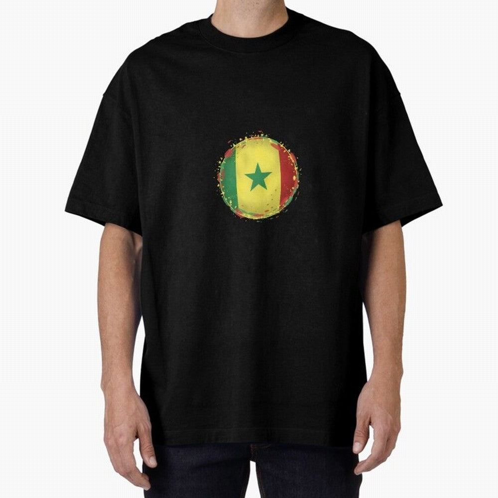 Senegal Oversized T-Shirt Bring Global Football Passion for FIFA World Cup 2026 Group Stage, Driven by Neymar, Argentina and Brazil, Global Supporter Spirit, Legendary Goals, National Colors and Tournament Celebration; Perfect for Supporters Who