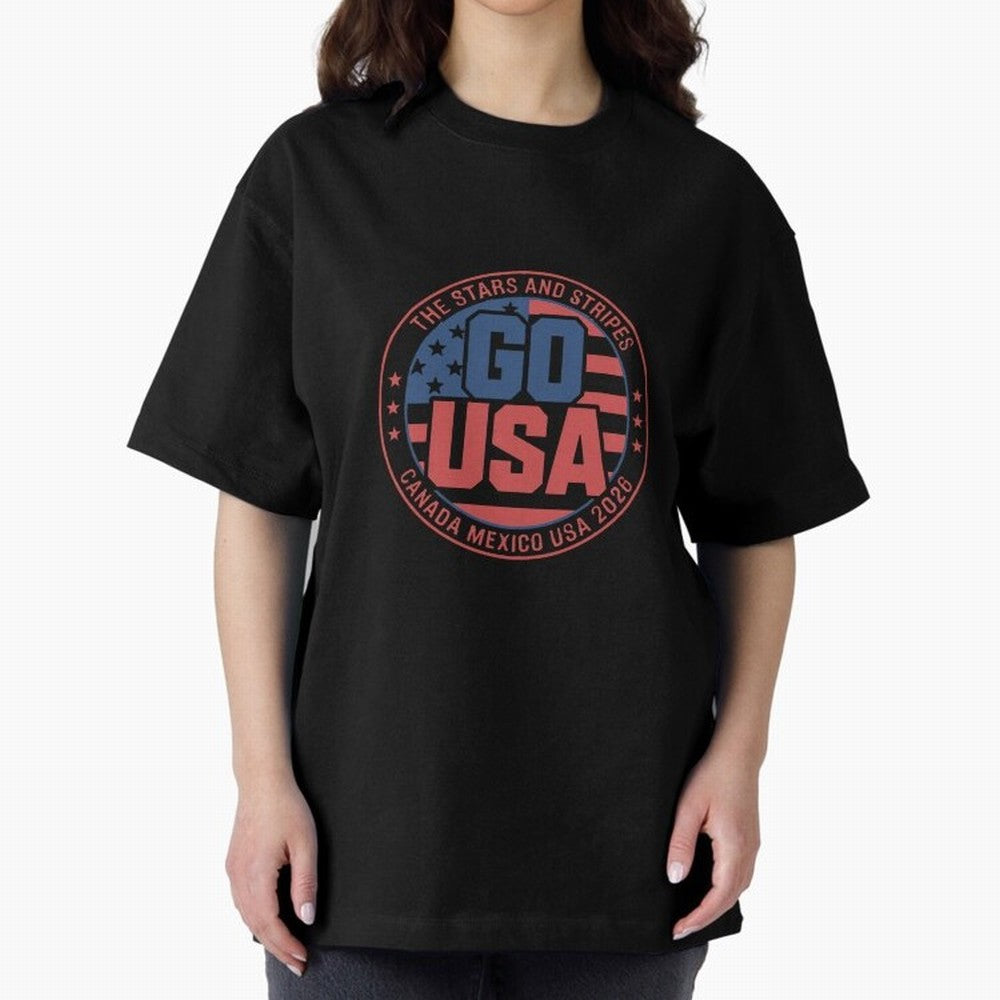 2026 USA Soccer Mexico Canada Oversized T-Shirt Bring Trophy Dreams to FIFA World Cup 2026 USA Canada Mexico Centered on Mbappe, Brazil, Portugal and Argentina Energy, Stadium Chants, National Pride, Trophy Dreams and Unforgettable Football