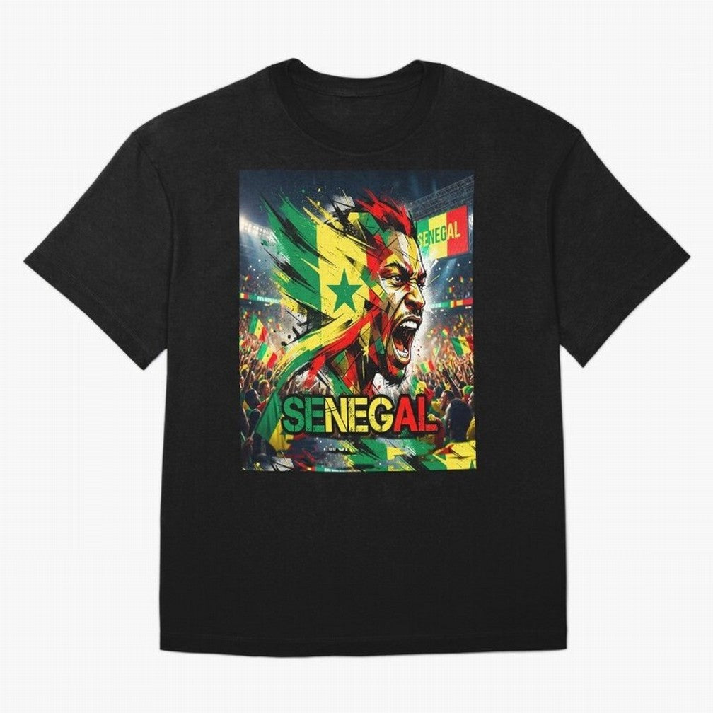 SENEGAL FOOTBALL TEAM Oversized T-Shirt Capture FIFA World Cup 2026 USA Canada Mexico Connected to CR7 and Messi, Brazil, Portugal and Argentina Energy, Champion Mindset, Group Stage Buzz, Knockout Tension and Passionate Fan Culture; Perfect for