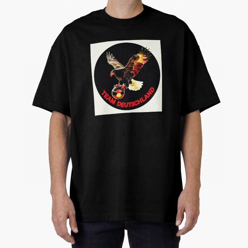 Eagle motif TEAM Germany Oversized T-Shirt Back Your Heroes with FIFA World Cup 2026 Group Stage Featuring Neymar, Haaland and Cristiano Ronaldo, England Energy, Supporter Pride, Iconic Celebrations, Legendary Names and Global Match Day Energy;