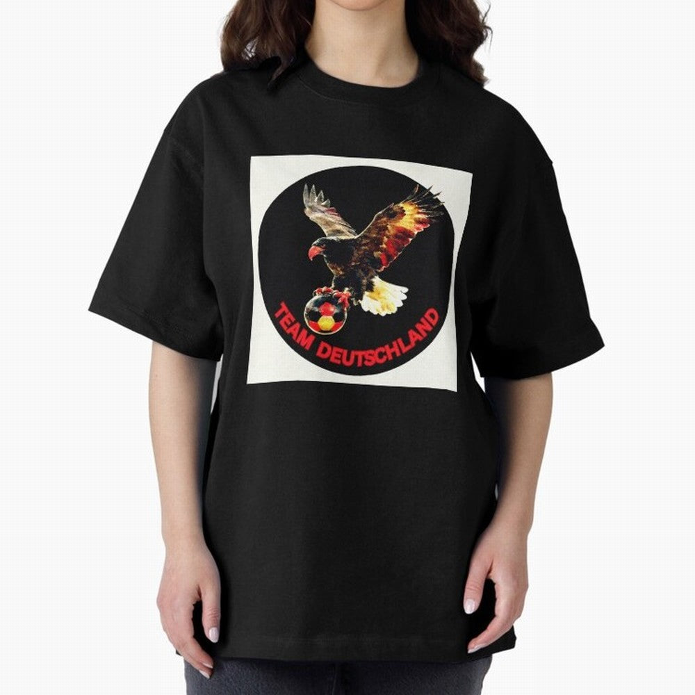 Eagle motif TEAM Germany Oversized T-Shirt Back Your Heroes with FIFA World Cup 2026 Group Stage Featuring Neymar, Haaland and Cristiano Ronaldo, England Energy, Supporter Pride, Iconic Celebrations, Legendary Names and Global Match Day Energy;