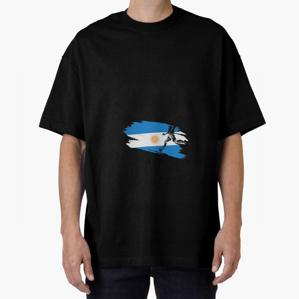 Argentina 2026 ¨C Muchachos ¨C Rumbo a la Cuarta en USA 2026 Oversized T-Shirt Keep Football History Alive during the FIFA World Cup 2026 Journey through Cristiano Ronaldo Highlights, Portugal, Spain and Germany Pride, Retro Football Energy, Iconic