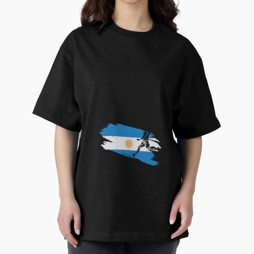 Argentina 2026 ¨C Muchachos ¨C Rumbo a la Cuarta en USA 2026 Oversized T-Shirt Keep Football History Alive during the FIFA World Cup 2026 Journey through Cristiano Ronaldo Highlights, Portugal, Spain and Germany Pride, Retro Football Energy, Iconic