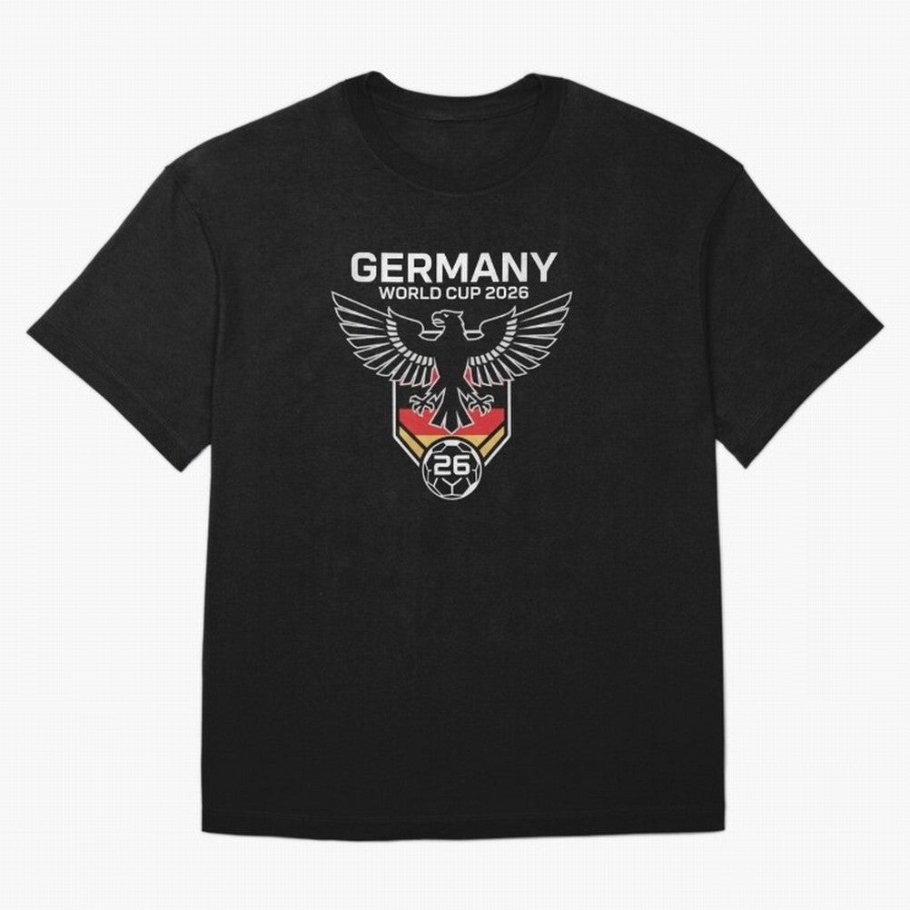 Germany National Football Team World Cup 2026 Eagle Logo Oversized T-Shirt Capture Stadium Memories from Match Day Hype around FIFA World Cup 2026 USA Canada Mexico, Neymar, Haaland and Cristiano Ronaldo, France and Portugal, Fan Favorite Moments,