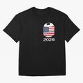 Soccer 2026 USA in the breast pocket Oversized T-Shirt Show Championship Spirit for Match Day Hype around FIFA World Cup 2026, Neymar, England and Germany, Global Supporter Spirit, Legendary Goals, National Colors and Tournament Celebration; Made