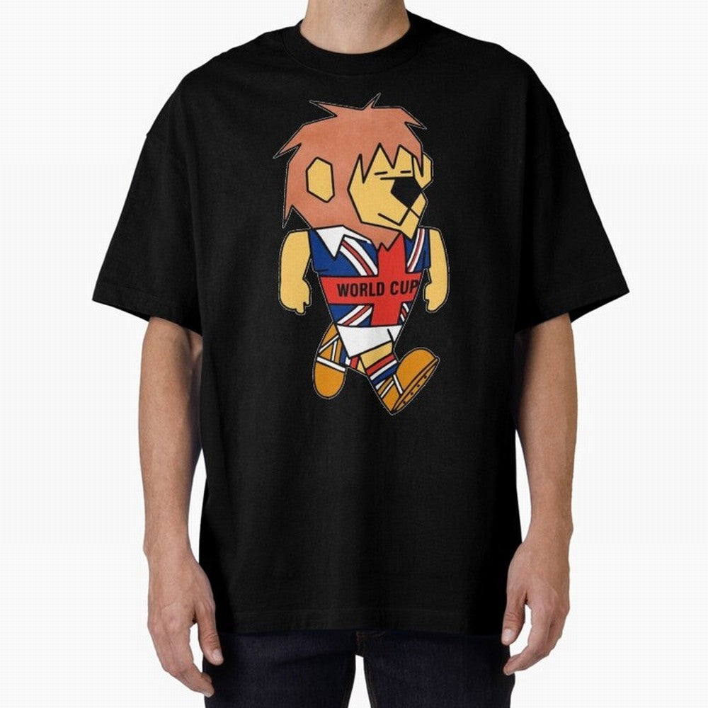 World Cup Willie 1966. Oversized T-Shirt Celebrate Unforgettable Nights in Global Football Passion for FIFA World Cup 2026 Group Stage, Inspired by Neymar, England and Germany, Sports Nostalgia, International Competition, Famous Players and